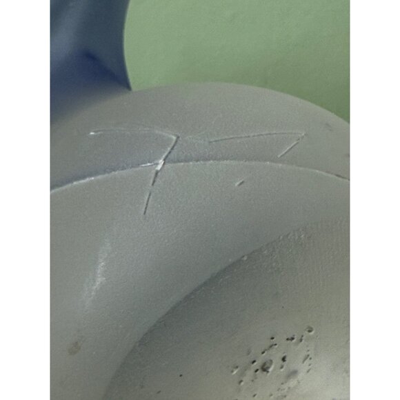 Vintage 90's Fellerman Art Glass Head Sculpture Blue Hair - Picture 9 of 16